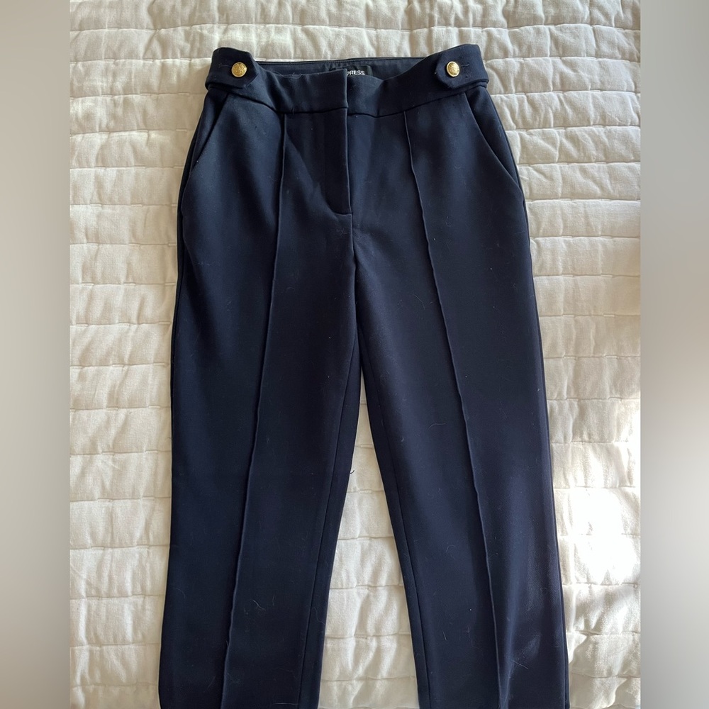 Dark Blue Skinny Dress Pants